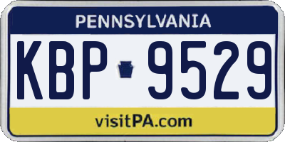 PA license plate KBP9529