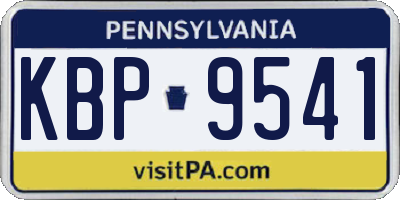 PA license plate KBP9541