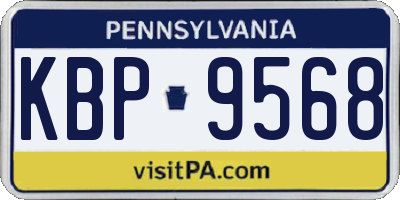 PA license plate KBP9568