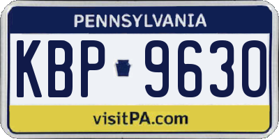 PA license plate KBP9630