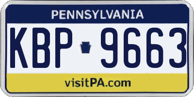 PA license plate KBP9663