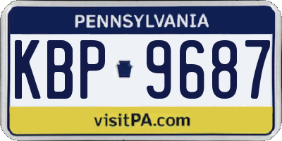 PA license plate KBP9687