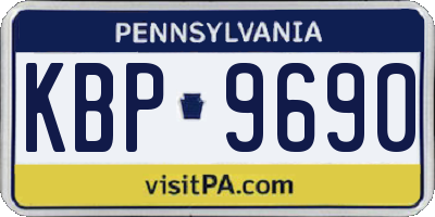 PA license plate KBP9690