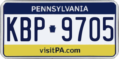 PA license plate KBP9705