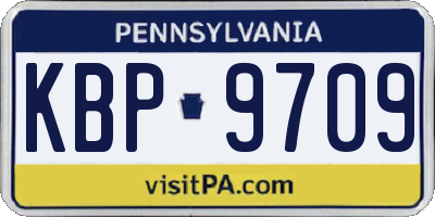 PA license plate KBP9709
