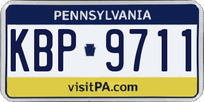 PA license plate KBP9711