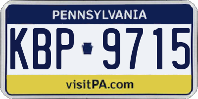 PA license plate KBP9715