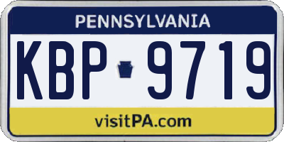 PA license plate KBP9719