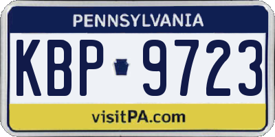 PA license plate KBP9723