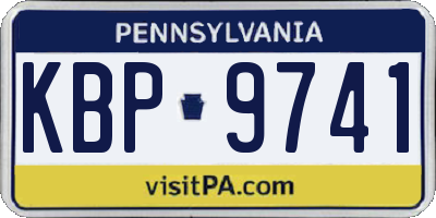 PA license plate KBP9741