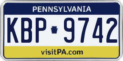 PA license plate KBP9742