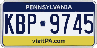 PA license plate KBP9745
