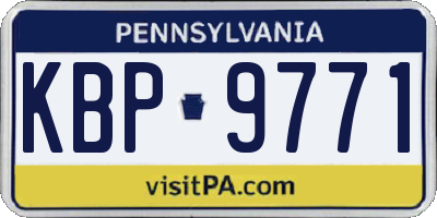 PA license plate KBP9771