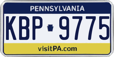 PA license plate KBP9775