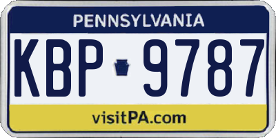 PA license plate KBP9787