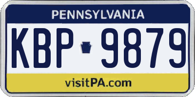 PA license plate KBP9879
