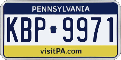 PA license plate KBP9971
