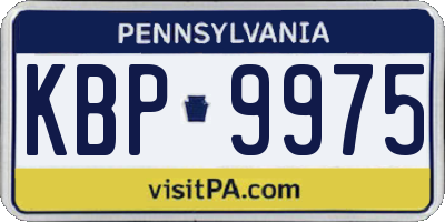 PA license plate KBP9975