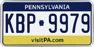 PA license plate KBP9979