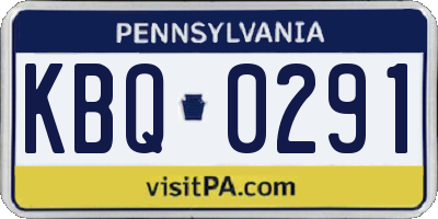 PA license plate KBQ0291