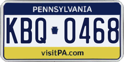 PA license plate KBQ0468