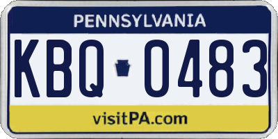 PA license plate KBQ0483