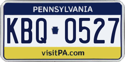 PA license plate KBQ0527