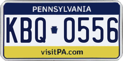 PA license plate KBQ0556