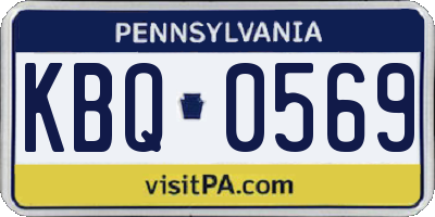 PA license plate KBQ0569