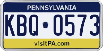 PA license plate KBQ0573