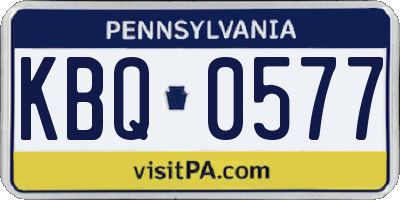 PA license plate KBQ0577
