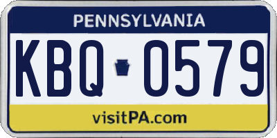 PA license plate KBQ0579