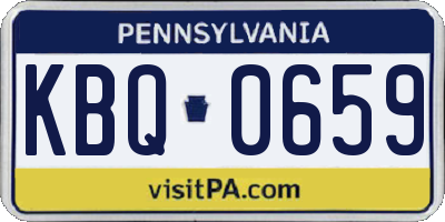 PA license plate KBQ0659
