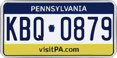 PA license plate KBQ0879