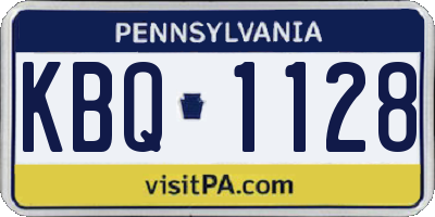 PA license plate KBQ1128