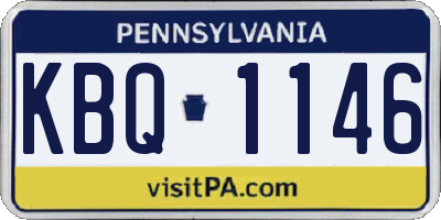 PA license plate KBQ1146