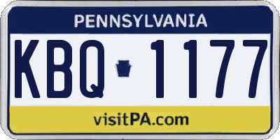 PA license plate KBQ1177
