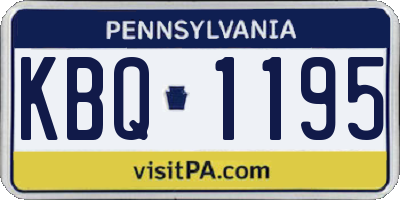 PA license plate KBQ1195