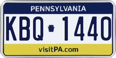 PA license plate KBQ1440