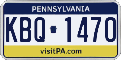 PA license plate KBQ1470