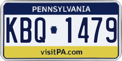 PA license plate KBQ1479
