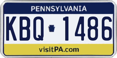 PA license plate KBQ1486