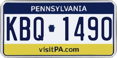 PA license plate KBQ1490