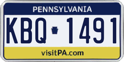 PA license plate KBQ1491
