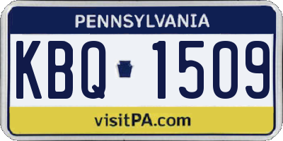 PA license plate KBQ1509