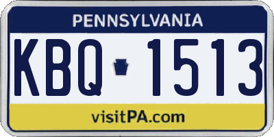 PA license plate KBQ1513