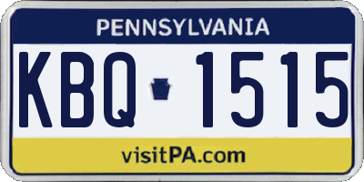 PA license plate KBQ1515