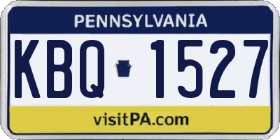 PA license plate KBQ1527