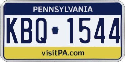 PA license plate KBQ1544