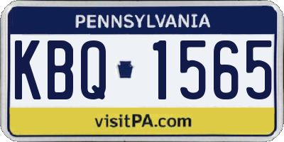 PA license plate KBQ1565